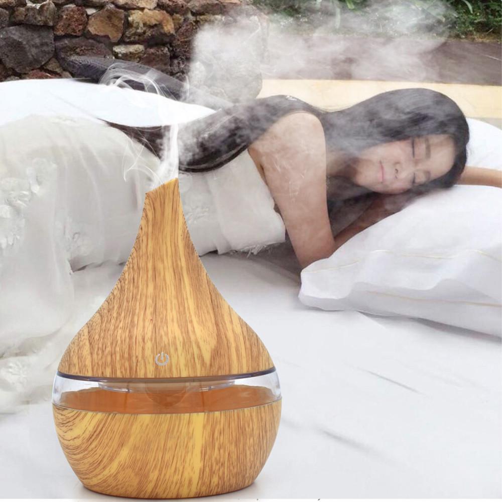 LED Essential Oil Diffuser – Aromatherapy Ultrasonic Humidifier with Mood Light