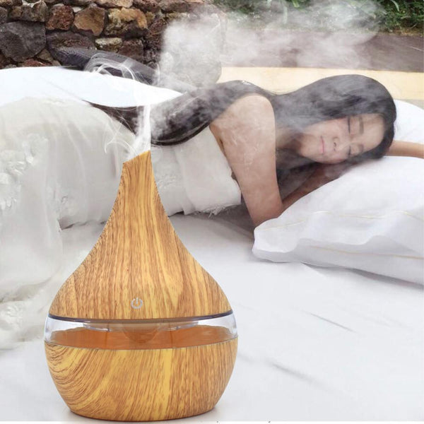LED Essential Oil Diffuser – Aromatherapy Ultrasonic Humidifier with Mood Light