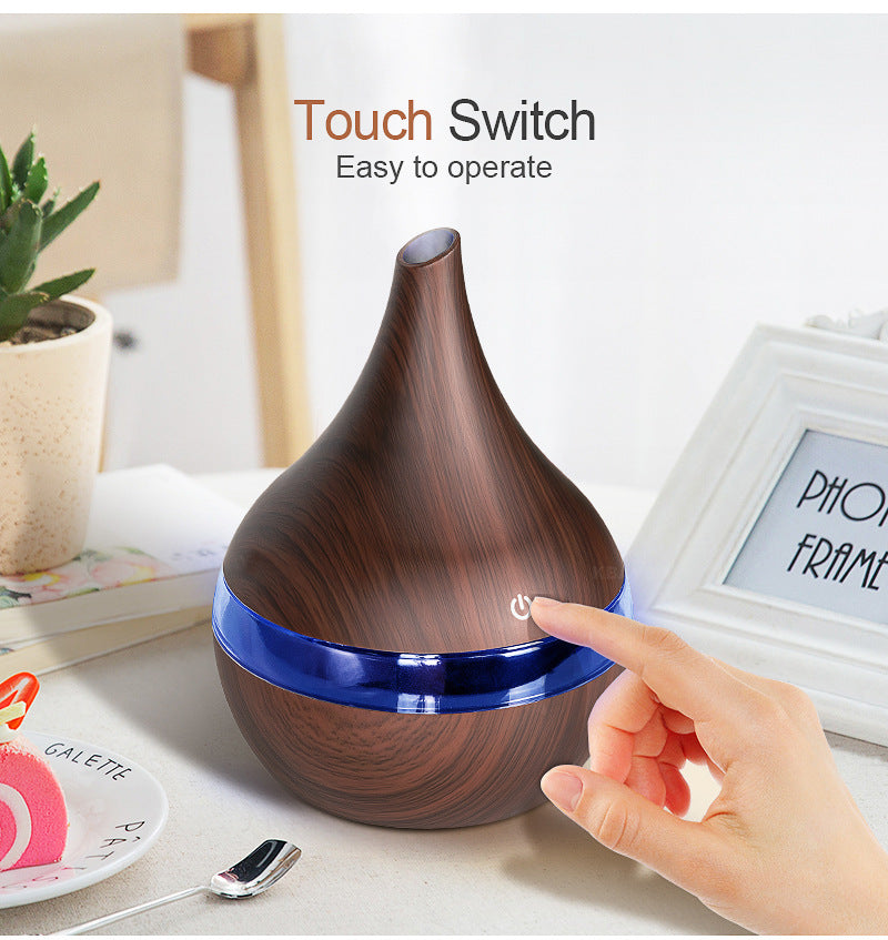 LED Essential Oil Diffuser – Aromatherapy Ultrasonic Humidifier with Mood Light