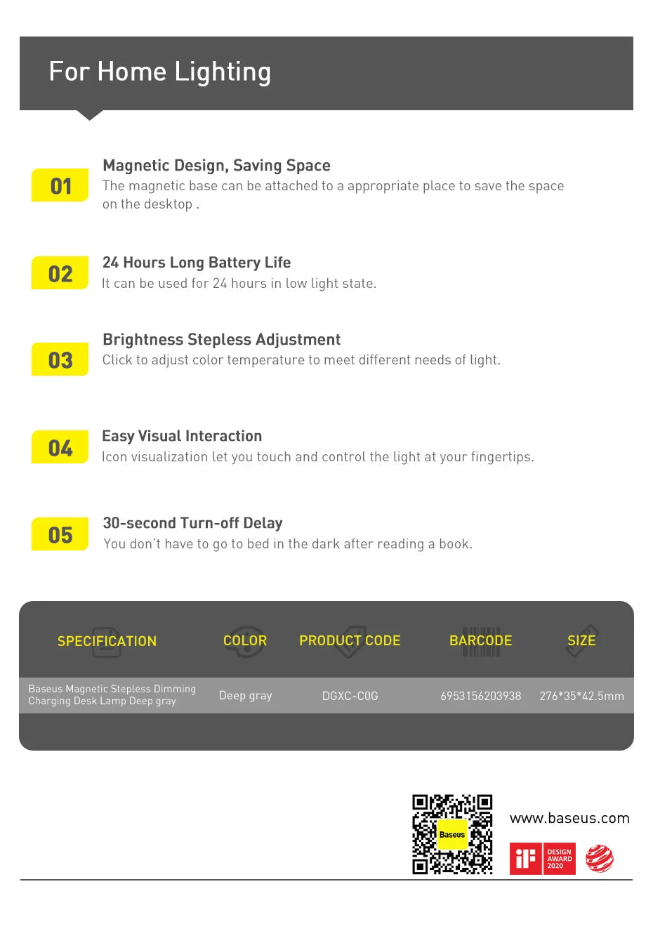 Baseus Desk Light Magnetic