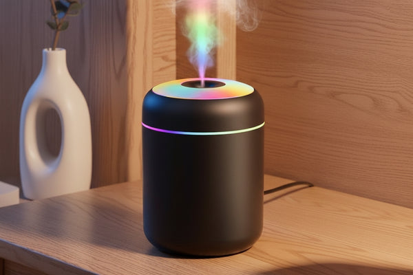 Mini Humidifier with Ambient Light – Silent Desktop Car & Home Fog Maker